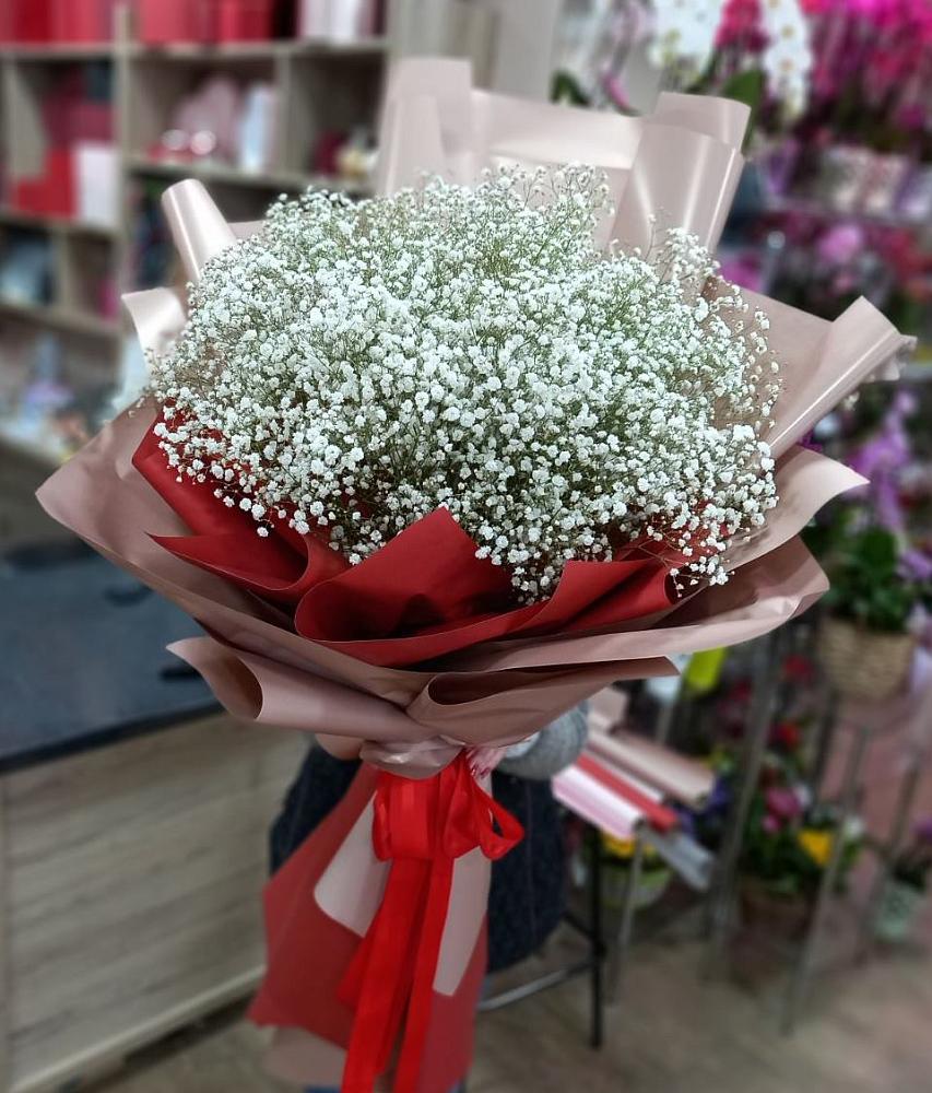 Букет Белые хлопья в Котовске Букет цветов из: Гипсофила в Котовске