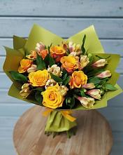 Букет цветов из:  Альстромерии и Розы в Котовске
