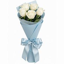 Букет 5 Белых роз Проуд в Котовске