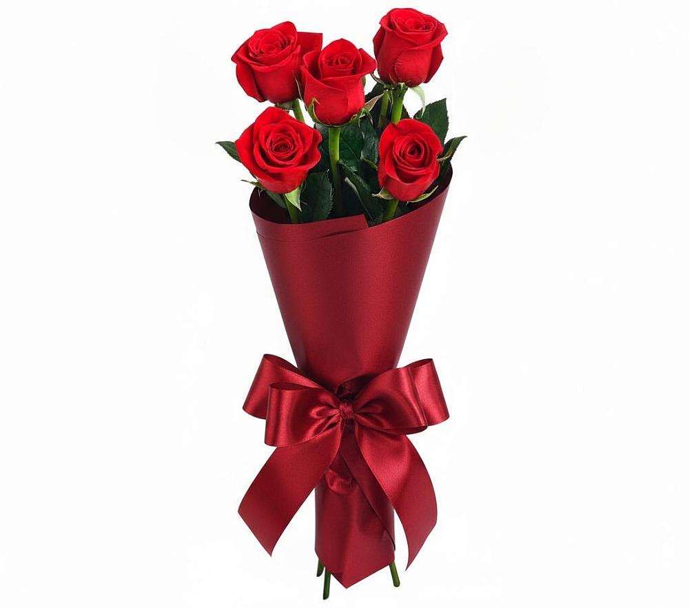 Букет 5 Красных роз Эдлесс Лав в Котовске