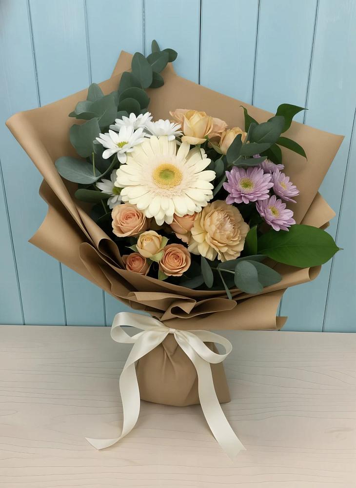 Букет цветов из: Герберы и Хризантемы в Котовске
