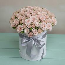 Цветочная композиция из Розы в шляпной коробке в Котовске