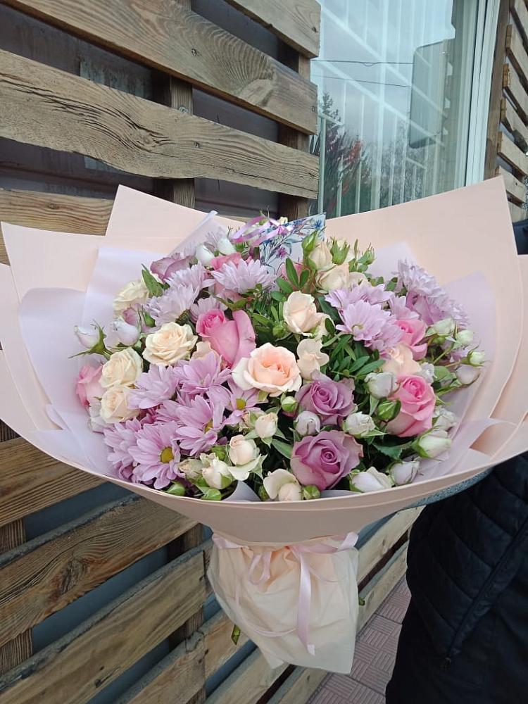 Букет цветов из: Розы и Хризантемы в Котовске