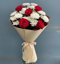 Букет цветов из:  Розы и Хризантемы в Котовске