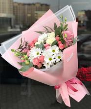 Букет цветов из:  Розы, Лизиантусы и Хризантемы в Котовске