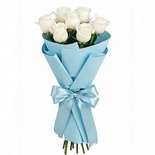 Букет 7 белых роз Проуд в Котовске