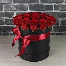 Цветочная композиция из Розы в шляпной коробке в Котовске