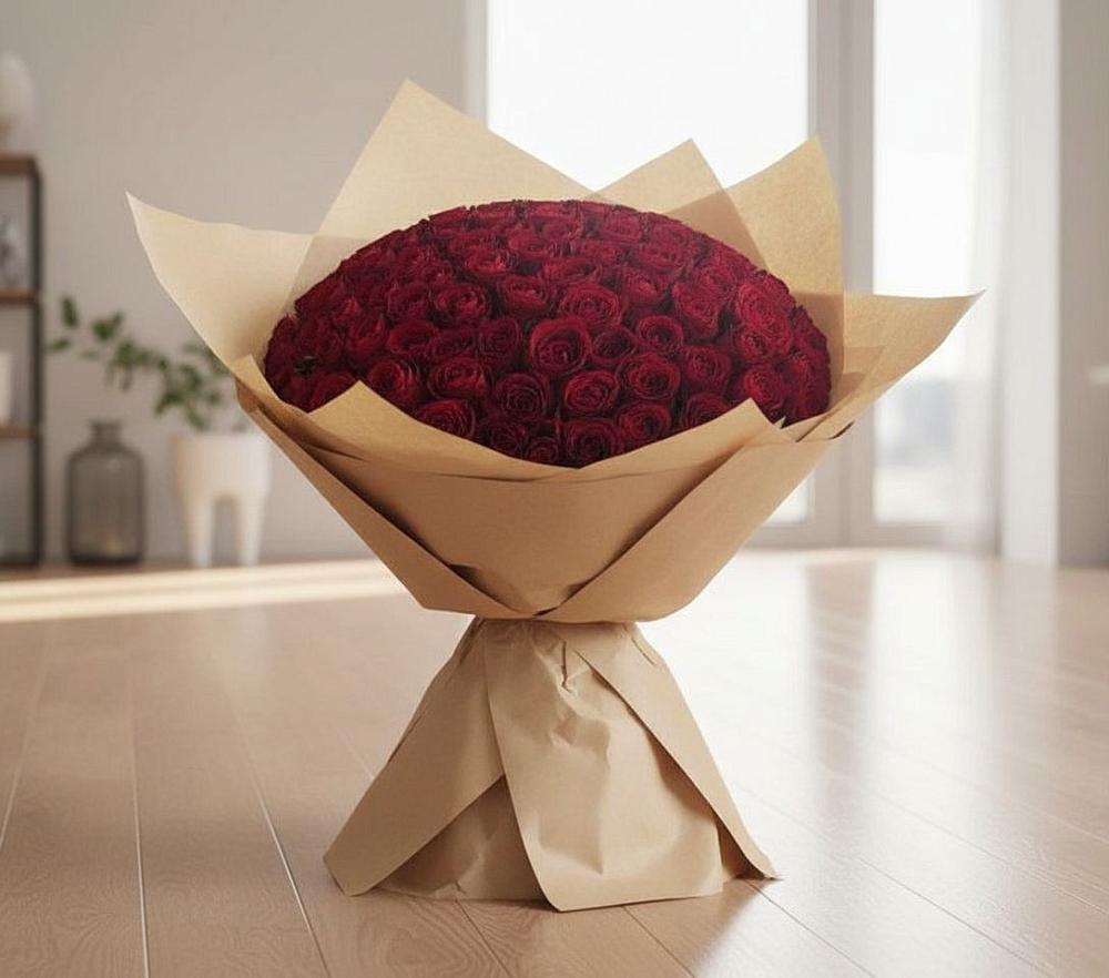 Букет 101 Красная роза в Котовске