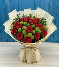 Букет цветов из:  Розы и Хризантемы в Котовске