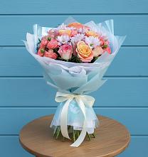 Букет цветов из:  Хризантемы и Розы в Котовске